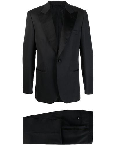 Brioni Single-breasted Silk Suit - Black