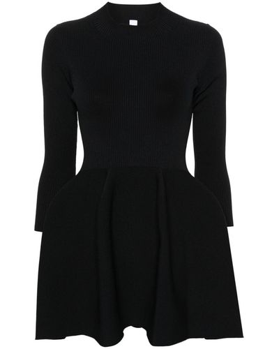 CFCL Pottery Ribbed-knit Mini Dress - Black