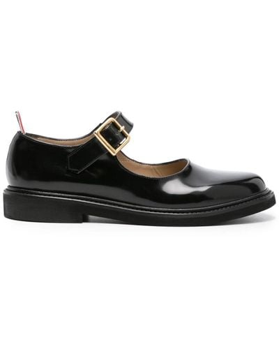 Thom Browne Patent-leather Ballerina Shoes - Black