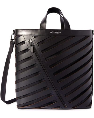 Off-White c/o Virgil Abloh Bolso shopper Diag con abertura - Negro