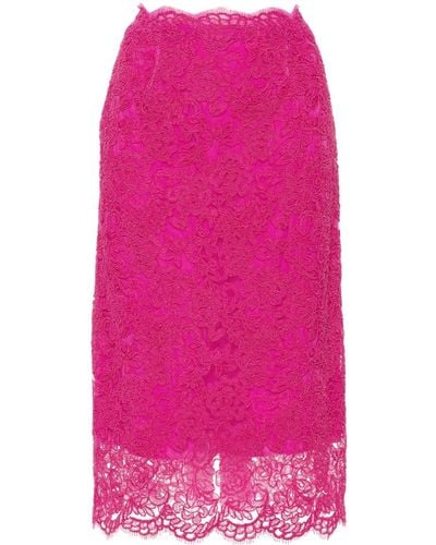 Ermanno Scervino Corded-lace Midi Skirt - Pink