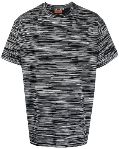 Missoni T-shirt rayé à manches courtes - Noir