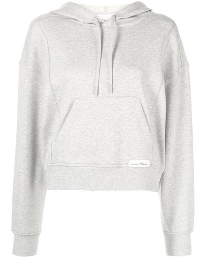 3.1 Phillip Lim Don't Sweat It Cropped Hoodie - Grey