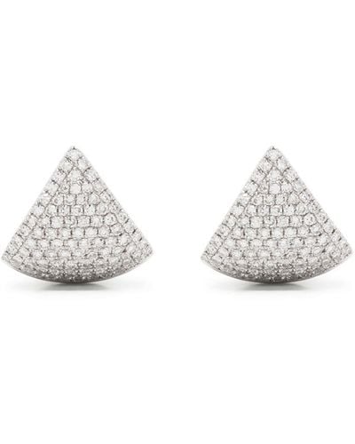 EF Collection 14kt White Gold Diamond Stud Earrings