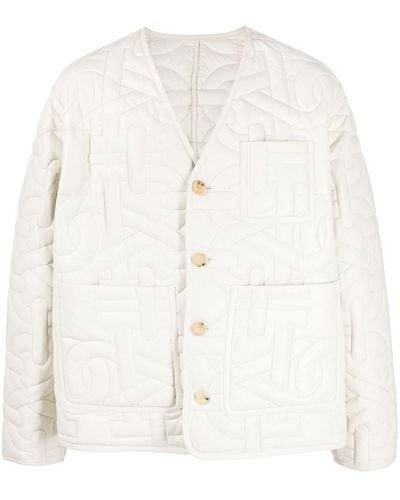 Bally Quilted Collarless Jacket - Multicolour