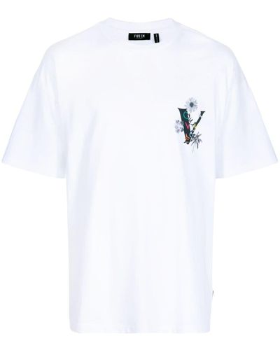 FIVE CM T-shirt con stampa grafica - Bianco