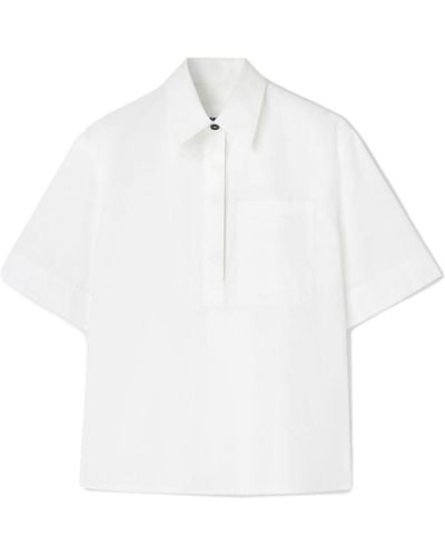 Jil Sander Hemd mit halblangen Ärmeln - Weiß
