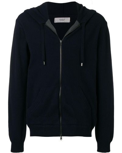 Pringle of Scotland Knitted Lounge Hoodie - Blue