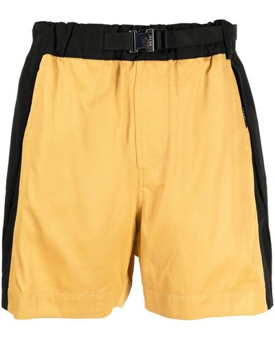 Sacai Panelled Buckled Deck Shorts - Multicolour