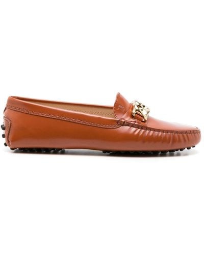 Tod's Gommini Chain-link Loafers - Brown