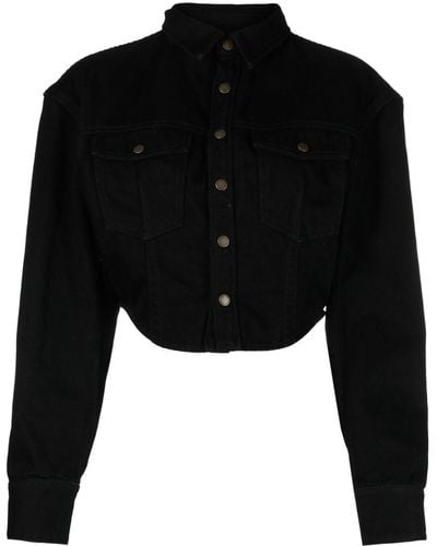 DARKPARK Cropped Denim Jacket - Black