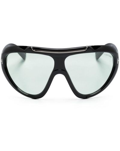 Tom Ford Linden Oversized-frame Sunglasses - Black
