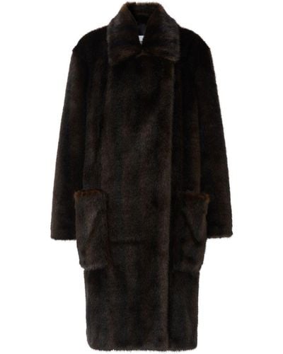 Burberry Camden Car Faux-fur Coat - Black