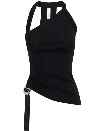 Dion Lee Asymmetrische Tanktop - Zwart