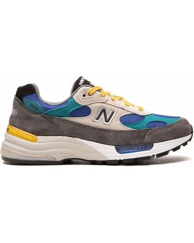 New Balance 992 "grey/blue/teal/yellow" Low-top Sneakers - Gray