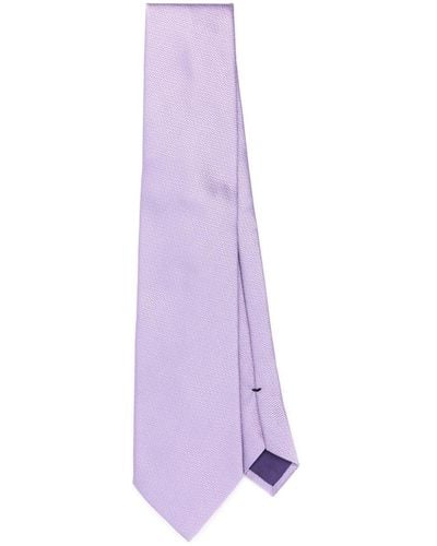 Tom Ford Cravate à design tissé - Violet