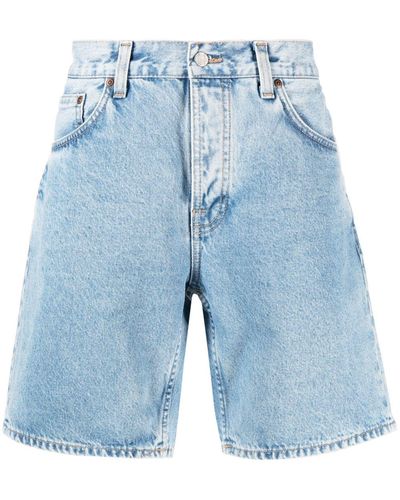 Nudie Jeans Seth Jeans-Shorts - Blau