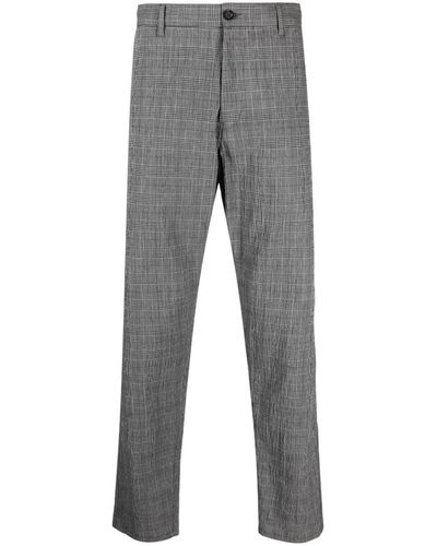 Aspesi Plaid-pattern Tailored Pants - Gray