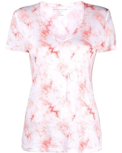 Majestic Filatures T-shirt con stampa - Rosa