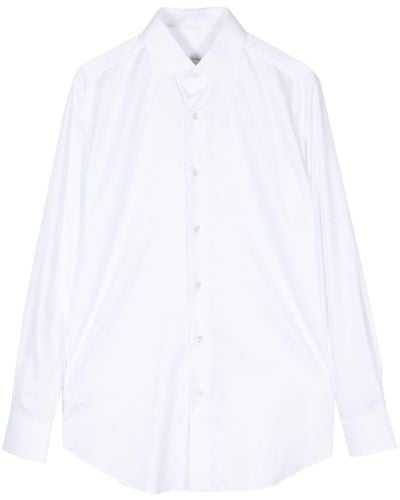 Brioni Pointed-collar Cotton Shirt - White
