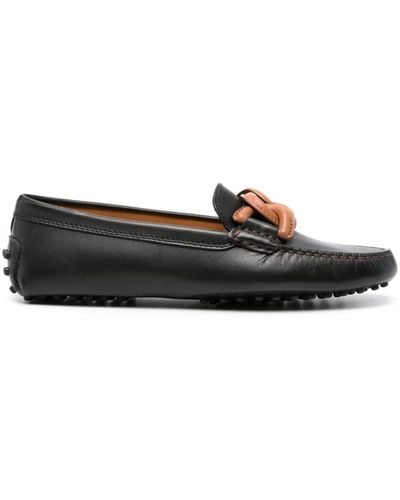 Tod's Gommini Leather Driving Shoes - Black