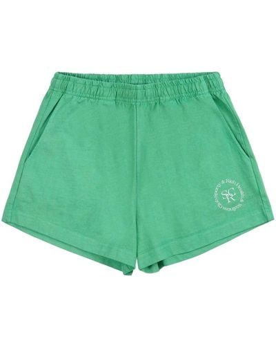 Sporty & Rich Srhwc Jersey Mini Shorts - Green