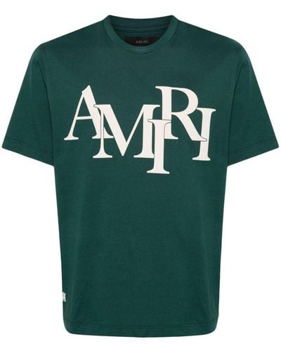 Amiri T-shirt Met Logoprint - Groen