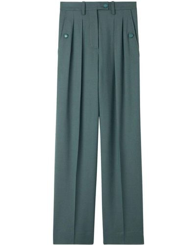 St. John High-waist Wide-leg Trousers - Green