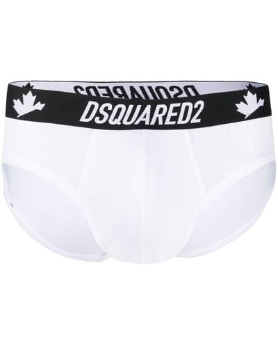 DSquared² Logo-waistband Briefs - White