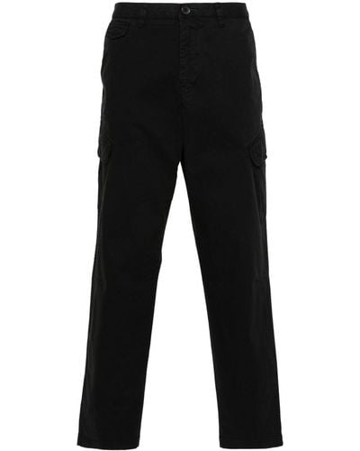 PS by Paul Smith Logo-embroidered Straight-leg Pants - Black
