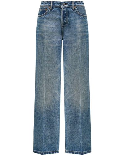 12 STOREEZ 432 Wide-leg Jeans - Blue