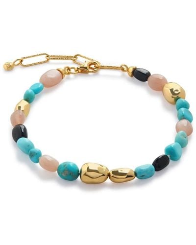 Monica Vinader Bracelet Rio Multi Gemstone à perles - Bleu