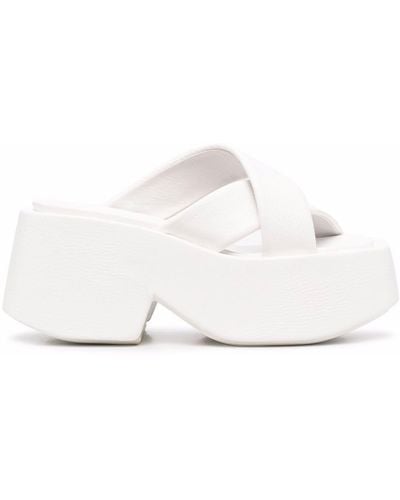 Marsèll Crossover-strap Platform Sandals - White