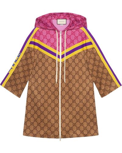 Gucci Robe zippée à motif monogrammé GG - Multicolore