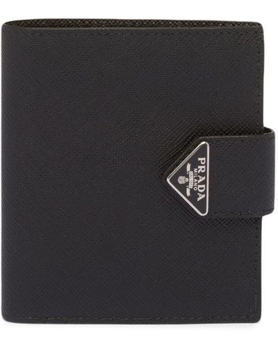 Prada Saffiano Logo-plaque Wallet - ブラック