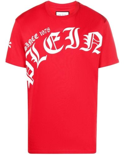 Philipp Plein T-Shirt mit grafischem Print - Rot