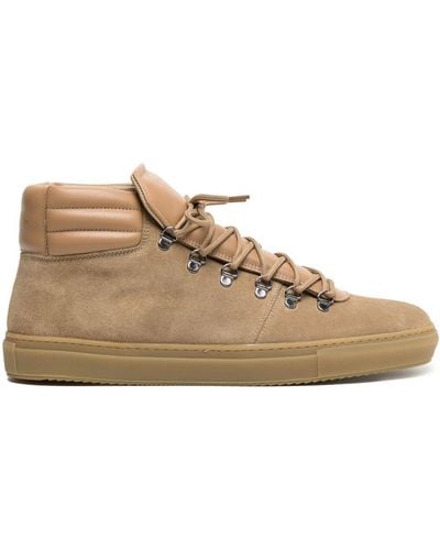 Zespà Quilted-edge High-top Trainers - Natural