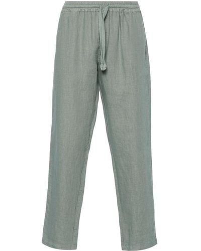 Fedeli Drawstring-waist Straight-leg Trousers - Grey