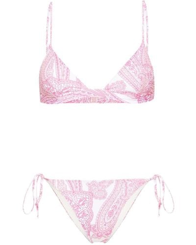 Mc2 Saint Barth Rylie Paisley-print Bikini - Pink