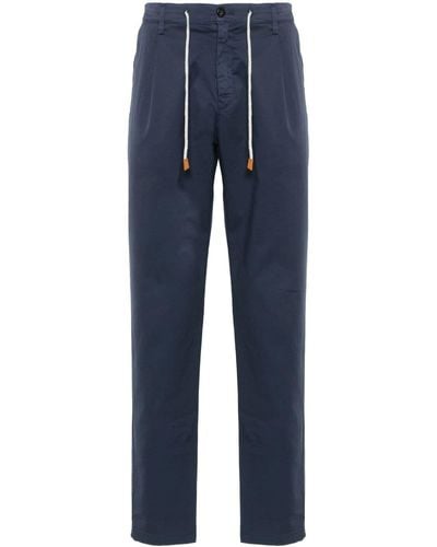 Eleventy Pantalones ajustados con pinzas - Azul