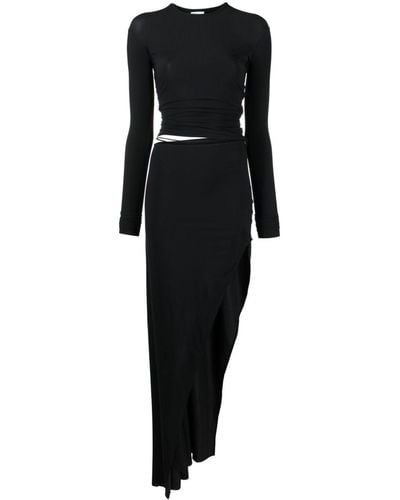 Amazuìn Asymmetrische Maxi-jurk - Zwart