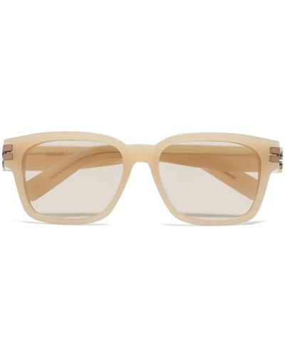 Zegna Square-frame Tinted Sunglasses - Natural
