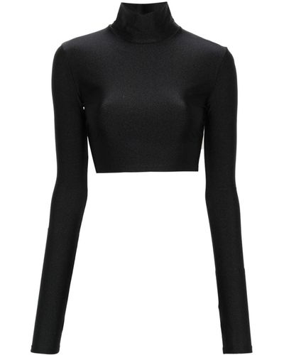 ANDAMANE Orchid High-neck Top - Black