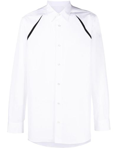 Alexander McQueen Hemd mit Streifendetail - Weiß