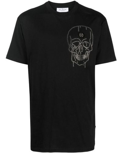 Philipp Plein Graffiti Print Short Sleeve T-shirt - Black