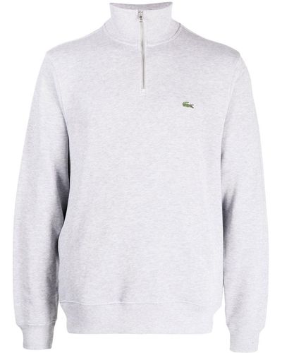 Lacoste High-neck Fine-ribbed Jumper - White