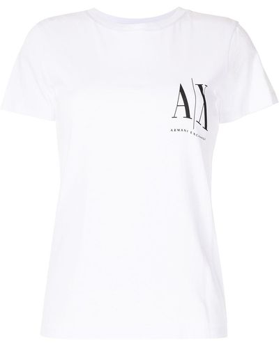 Armani Exchange Logo Print T-shirt - White