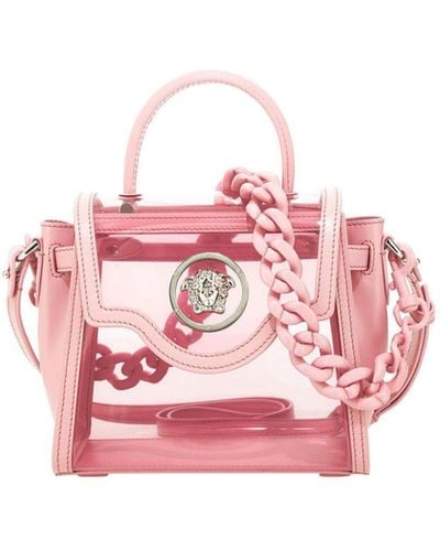 Versace La Medusa Transparent Tote Bag - Pink