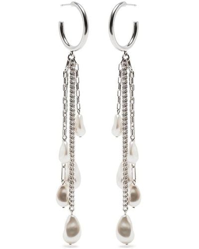 Isabel Marant Asymmetric Drop Earrings - White