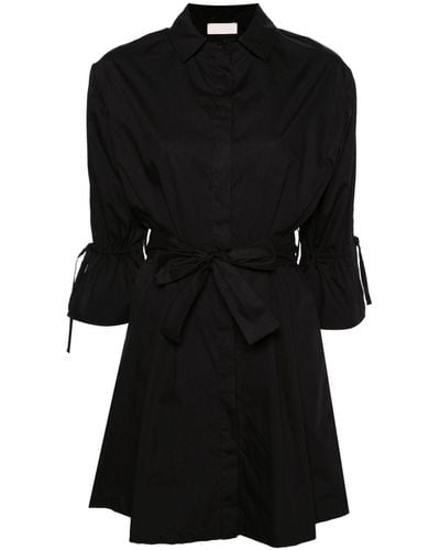 Liu Jo Pleated Belted Shirtdress - Black